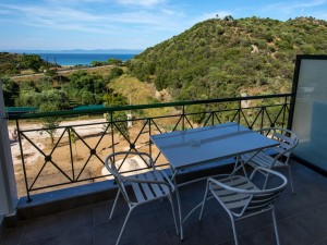 sea view,rooms to let sarti,balcony